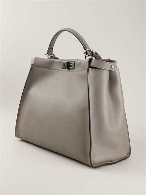 fendi tote bag grey|where are Fendi bags made.